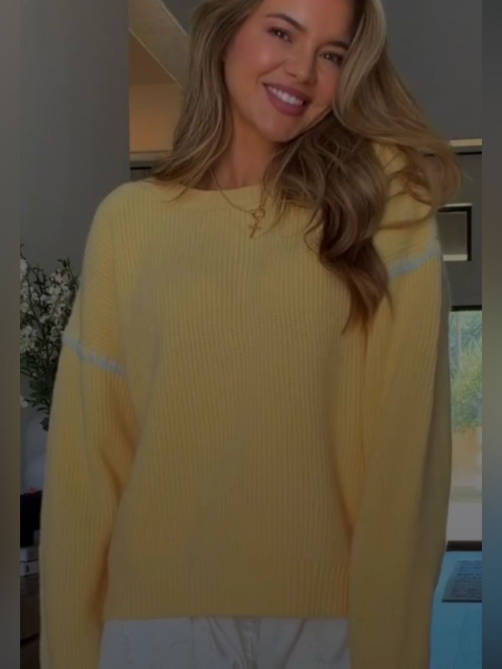 Soft Yellow Women's Crewneck Sweater